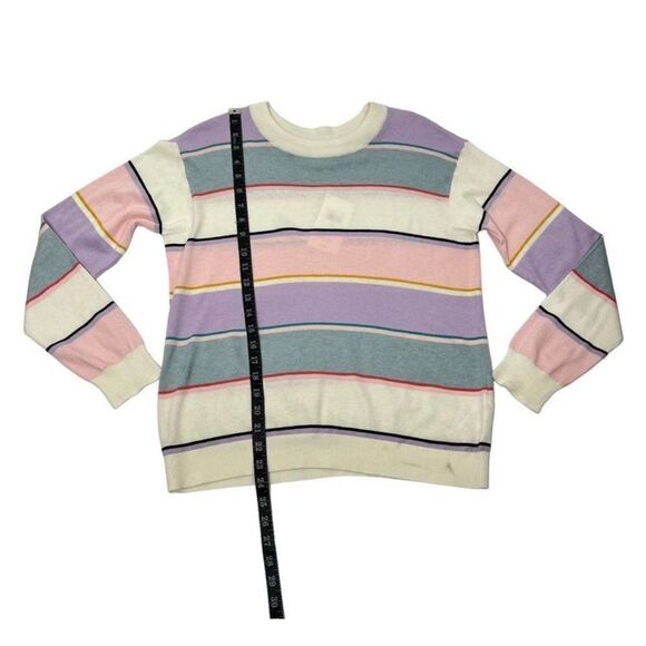 Splendid Silk-Cotton Blend Pullover Sweater Sz XSmall Multicolored Striped NWT ! - Picture 9 of 13